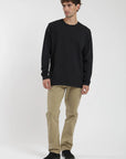 Polera manga larga hombre Plain heavy negro