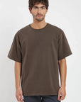 Polera manga corta hombre Oversize café Froens