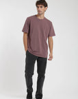 Polera manga corta hombre Plain burdeo - Algodón orgánico - Frøens
