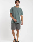 Polera manga corta hombre Plain verde oscuro Froens