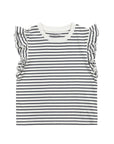 Polera manga corta kids Vuelos rayas azul