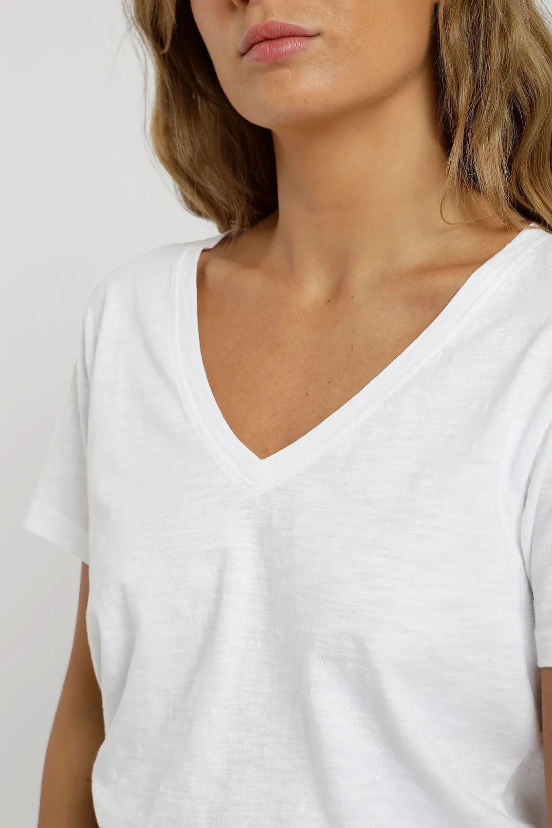 Polera Basica Poleras De Algodon Mujer Polera Mujer Basic Blanco