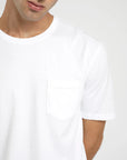 Polera manga corta hombre Bolsillo blanco - Algodón orgánico - Frøens