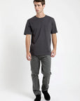 Polera manga corta hombre Bolsillo grafito - Algodón orgánico - Frøens
