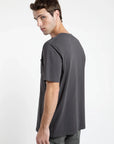 Polera manga corta hombre Bolsillo grafito - Algodón orgánico - Frøens