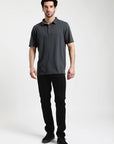 Polera manga corta hombre Dt grafito - Algodón orgánico - Frøens