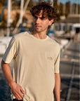 Polera manga corta hombre Bote beige - Algodón orgánico