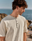 Polera manga corta hombre Mao beige - Algodón orgánico - Frøens