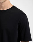 Polera manga corta hombre Plain negro - Algodón orgánico
