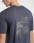 Polera manga corta hombre Helechos azul - Algodón orgánico - Frøens