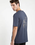 Polera manga corta hombre Helechos azul - Algodón orgánico - Frøens