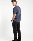 Polera manga corta hombre Helechos azul - Algodón orgánico - Frøens