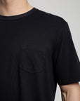 Polera manga corta hombre Bolsillo negra - Algodón orgánico - Frøens