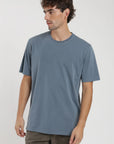 Polera manga corta hombre Plain azul - Algodón orgánico - Frøens