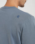 Polera manga corta hombre Plain azul - Algodón orgánico - Frøens