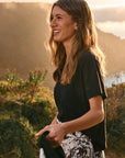 Polera mujer Basic negro - Algodón orgánico - Frøens