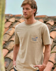 Polera manga corta hombre Bolsillo camel - Algodón orgánico - Frøens