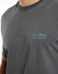 Polera manga corta hombre Bote grafito - Algodón orgánico