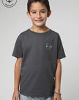 Polera manga corta kids Bungalow grafito - Algodón orgánico - Frøens