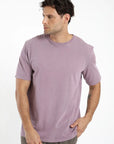 Polera manga corta hombre Plain rosa heavyweight - Algodón orgánico