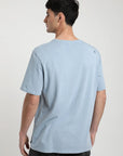 Polera manga corta hombre Plain celeste - Algodón orgánico - Frøens