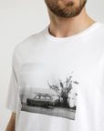 Polera manga corta hombre Auto surf blanco - Algodón orgánico - Frøens