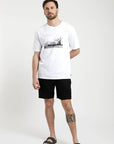Polera manga corta hombre Auto surf blanco - Algodón orgánico - Frøens