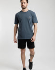 Polera manga corta hombre Chilling azul - Algodón orgánico - Frøens