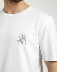 Polera manga corta hombre Surfer cactus blanco - Algodón orgánico - Frøens