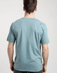 Polera manga corta hombre Bolsillo petróleo - Algodón orgánico - Frøens