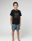 Polera manga corta kids Punta de lobos negro - Algodón orgánico - Frøens