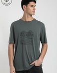 Polera manga corta hombre Punta de lobos verde - Algodón orgánico - Frøens