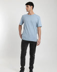 Polera manga corta hombre Plain celeste - Algodón orgánico - Frøens