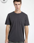 Polera manga corta hombre Bolsillo grafito - Algodón orgánico - Frøens