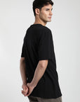 Polera manga corta hombre Mao negro - Algodón orgánico slub - Frøens