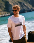 Polera manga corta hombre Auto surf blanco - Algodón orgánico - Frøens