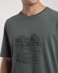Polera manga corta hombre Punta de lobos verde - Algodón orgánico - Frøens