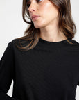 Polera manga larga Palma negro - Algodón orgánico