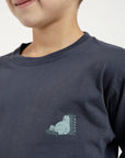 Polera manga larga Kids vintage logo azul - algodón orgánico - Frøens