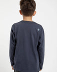 Polera manga larga Kids vintage logo azul - algodón orgánico - Frøens
