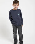 Polera manga larga Kids vintage logo azul - algodón orgánico - Frøens