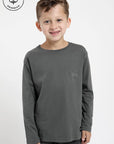 Polera manga larga kids Helechos verde