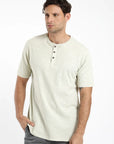 Polera manga corta hombre Mao beige - Algodón orgánico - Frøens