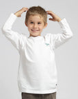 Polera manga larga kids Pez blanco
