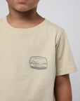 Polera manga corta kids Playa beige - Algodón orgánico - Frøens