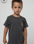 Polera manga corta kids Yeti grafito - Algodón orgánico - Frøens