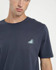 Polera manga corta hombre Oso flojo azul - Algodón orgánico - Frøens