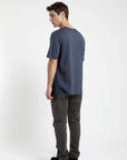 Polera manga corta hombre Oso flojo azul - Algodón orgánico - Frøens