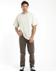 Polera manga corta hombre Oversize beige - Algodón orgánico - Frøens