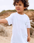 Polera manga corta kids Palmera blanco - Algodón orgánico
